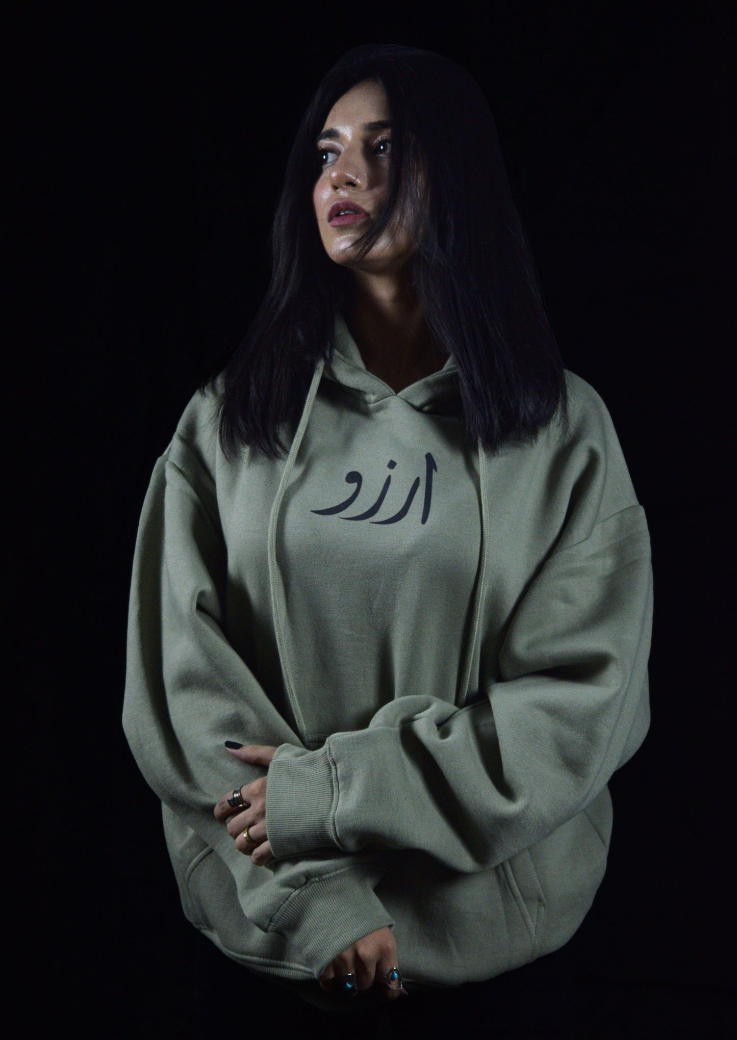 Sap Green Arzo Essential Hoodie