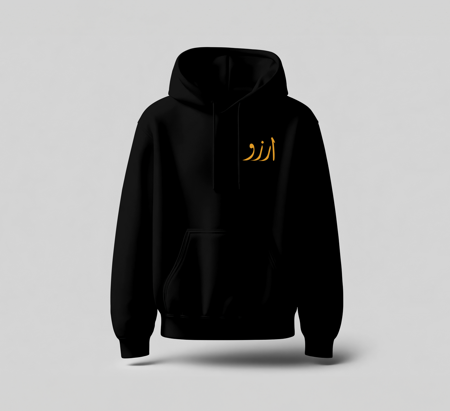 Black Embroidered 450 gsm Premium Hoodie